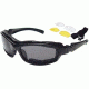 Bobster Road Hog Action Eyewear Convertible Goggles / Sunglasses w/ 3 Lens Set, Black Frame BRH001AC