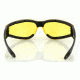 Bobster Shield II Sunglasses, Black Frame, Yellow Lens, ESH204