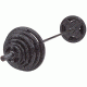 Body Solid 300Lb Rubber Grip Oly Set, W Chrome Bar OSR300s