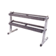 Body Solid Body 2 Tier Horizontal Dumbell Rack, Silver GDR60