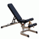 Body Solid Heavy Duty Flat/Incline/Decline Bench, Silver GFID71