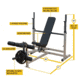Body Solid Power Center Combo Bench, Silver GDIB46L
