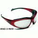 Body Specs BSG-3 Interchangeable Lens Sunglasses/ Goggles w/ 3 Lens Set, Burgundy Frame