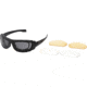 Body Specs BSG-5 Sunglasses, Black Frame, Smoke/Clear/Lt. Rist/RX Gasket Lens, BSG-5 BLACK FRAME.13
