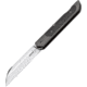 Boker Plus Genios Lockback Folding Knife, 3 satin finish VG-10 stainless sheepsfoot blade, Black titanium handle with carbon fiber inlay, 01BO247