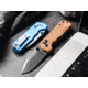 Boker Plus Rockstub Axis Lock Brown Folding Knife, 3.63in, Black Stonewash, 440 Stainless Steel, Drop Point Blade, Brown Canvas Micarta Handle, 01SC710
