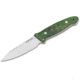 Boker Solingen Cub Fixed Blade Knife, 3.78in, N690, Curly Birch Wood Green Handle, 128661