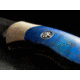 Boker Solingen Scout Solingen Folding Knife, 2.83in, C75, Brass, Chestnut Wood Blue Handle, 112099