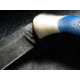 Boker Solingen Scout Solingen Folding Knife, 2.83in, C75, Brass, Chestnut Wood Blue Handle, 112099