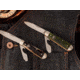 Boker Solingen Swell-End Jack Folding Knife, 2.64in, N690, Curly Birch Wood, Nickel Silver Green Handle, 112916