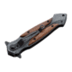 Boker Magnum Starfighter XL Folding Knife, 5in Closed, 3.75in, 440A, Black Blade, Gray Stainless Steel Handle w/ Cocobolo Wood Onlay, 06RY069