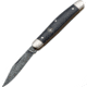 Boker Stockman Burlap Folding Knife, 3 acid washed finish O1 steel clip blade, Black burlap micarta handle, 114985