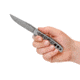 Boker Urban Trapper Damascus Folding Knife, 3.4in, Damascus, Titanium, Uncoated, Grey, 01BO739DAM