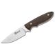 Boker Arbolito Pine Creek Fixed Blade Knife, 3.63 in, T6MoV, Guayacan Ebony Wood, Brown, w/ Sheath 02BA701G