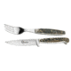 Boker USA Arbolito Stag Fork &amp; Knife Set w/ Leather Sheath 03BA501HH