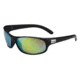Bolle Snakes Recoil Sunglasses, Polarized Brown Emerald Oleo AF, Matte Black, 11809