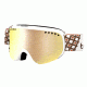 Bolle Scarlett Ski/Snowboard Goggles,Shiny White and Gold Frame,Amber Gun Lens 21326