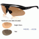 Bolle Parole Sunglasses with Interchangeable Lenses, Matte Black Frame, EagleVision2 Dark TNS Smoke Lens, 10228