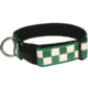 Boston Leather 1 1/2 Decorative Embroidered Collar, Green/white - 8152-5