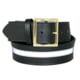 Boston Leather 1.75in Garrison Belt w/ 1.5in Reflective Ribbon - Men's, Size 38, Black, 6505R-1-38-GLD