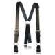 Black Leather Fireman Suspenders for Inside Loop Attachment