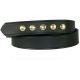Boston Leather 1 1/2 Five-snap Belt, Black - 6583-1-44
