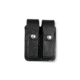 Boston Leather Double Mag Holder For 9mm/40cal, Nickel, Basket Weave, Black, 5601-3
