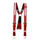 Boston Leather Firefighter,s Suspenders, Loop Attachment, Red - 9177R-RED-1