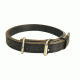 Leather Police K-9 Dog Collar with Nickel Hardware