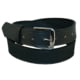 Boston Leather Traditional 1 1/2in Off Lined Duty Belt, Nickel, Nickel Buckle, Plain, Black, 56 in, 6582-1-56