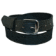 Boston Leather 1 1/2 Lined Off Duty Belts - Mens, Nickel, Nickel Buckle, Hi Gloss, Black, 38 in, 6582-2-38