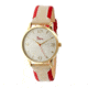 Boum Bm2202 Contraire Ladies Watch, Silver, Red Leather BOUBM2202