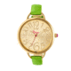 Boum Cirque Sunray-Dial Leather-Band Watch, Green, Standard BOUBM4404
