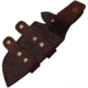 BPS Knives Trail Chef Fixed Blade Knife, 9in Overall, 4.25in, Stainless Steel, Satin Blade, Danish Oil Amarant Wood Handle, Leather Sheath, TRAILCHEF