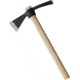 BR Rinaldi Hoe-Axe, 18in Overall, 11in Natural Finish Spring Steel Axe Head w/ 2.75in Cutting Edge, Wood Handle, 600g Axe Head, 508M