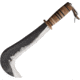 BR Rinaldi Varese Billhook Knife, 15in Overall, 10.25in, Natural Finish Spring Steel Blade, Stacked Leather Handle, 104N1