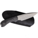 Bradford Knives Guardian 3 Fixed Blade Knife, 6.75in Overall, 3.5in Stonewash AEB-L Stainless Steel Blade, Black Canvas Micarta Handle, Black Leather Belt Sheath, 3FE-201-AEBL