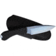 Bradford Knives Guardian 3 Fixed Blade Knife, 6.75in Overall, 3.5in Blue PVD Coated AEB-L Stainless Steel Blade, Black Textured G10 Handle, Black Leather Belt Sheath, 3FE-001P-AEBL