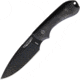Bradford Knives Guardian 3 DLC 3D Carbon Fiber Knife, 3.25 black DLC coated Bohler N690 stainless blade, Black linen micarta handle, 3FE-116B-N690