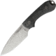 Bradford Knives Guardian 3 Fixed Blade Knife, 6.75in Overall, 3.5in Stonewash Aeb-L SS Blade, Black Canvas Micarta Handle, Brown Leather Belt Sheath, Black, 3FE-101-AEBL