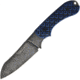 Bradford Knives Guardian 3 Sheepsfoot Nimbus Fixed Blade Knife, 7in Overall, 3.5in N690 SS Sheepsfoot Blade, Black/Blue Sculpted G10 Handle, Nimbus Blade, Black Leather, Black /Blue, 3SF-013N-N690