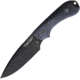 Bradford Knives Guardian 3D Black DLC Knife, 3.5 black DLC coated Bohler N690 stainless blade, Black canvas micarta handle, 3FE-101B-N690