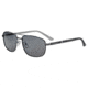 Breed Gotham Polarized Sunglasses - Mens, Silver Frame, Black Lens, Silver/Black, One Size, BSG067C2