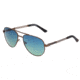 Breed Leo Sunglasses, Brown Titanium Frame, Blue/Green Polarized Lens, Brown/Blue-Green, One Size, BSG051BN