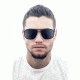 Sunglasses Apollo 006GM, Gunmetal Titanium Frame, Silver Miirror Lens