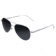 Breed Void Sunglasses, Silver Titanium Frame, Black Polarized Lens, Silver/Black, One Size, BSG059SL