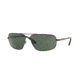 Brooks Brothers BB4031S Sunglasses 151271-61 - Matte Dk Gunmetal Frame, Green Solid Lenses