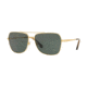 Brooks Brothers BB4045S Sunglasses 168671-60 - Satin Gold Frame, Dark Green Solid Lenses