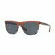 Brooks Brothers BB5037S Sunglasses 612987-55 - Cordovan Grey Horn Gradient Frame, Blue Grey Solid Lenses
