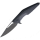 Brous Blades Division Linerlock Folding Knife, 4.5in Acid Washed Finish D2 Tool Steel Blade, Black Contoured Polymer Handle, Thumb Pull, Pocket Clip, IMPORT LINE - DIVISION - ACID